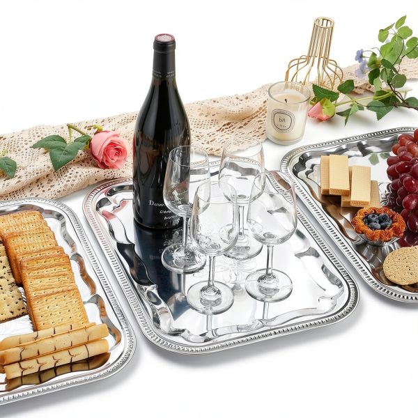 Food Service Display Tray Durable Plastic Serving Tray-4