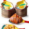 LemonRoad Colorful Paper Food Trays Sports Party Snack Bowls-0