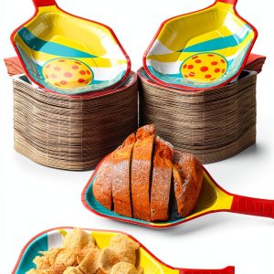 LemonRoad Colorful Paper Food Trays Sports Party Snack Bowls-0