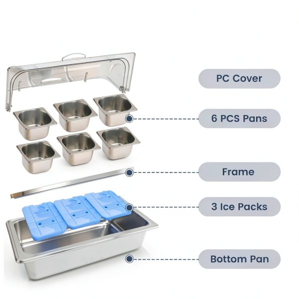Stainless Steel Breakfast Tray Enkreefi Silver-4