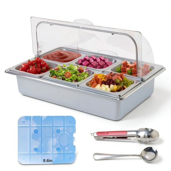 Stainless Steel Breakfast Tray Enkreefi Silver-1