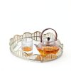 WXLTSGM Gold Tiered Tray Modern Iron Glass Display-2