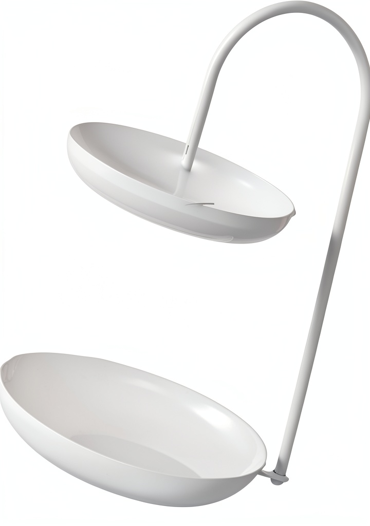 Unboxing the PTOFEQMKJ stainless steel tiered dessert holder on a kitchen countertop