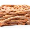 YRLSOTGE Hyacinth Storage Basket Rectangular Rustic Handle-6