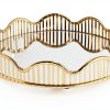 WXLTSGM Gold Tiered Tray Modern Iron Glass Display-1