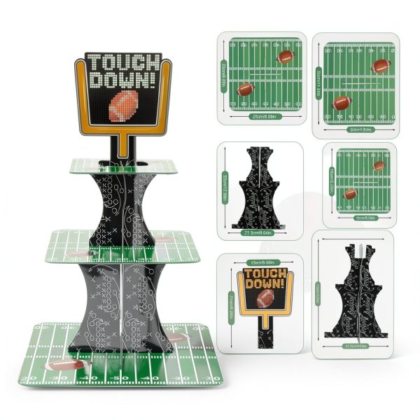 Football Cupcake Stand GuoZhiXin Square Tray-1