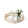 WXLTSGM Gold Tiered Tray Modern Iron Glass Display-3