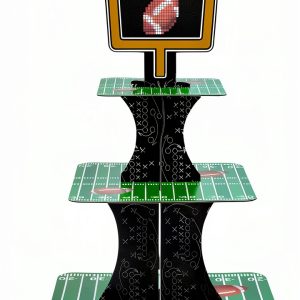 Football Cupcake Stand GuoZhiXin Square Tray-0