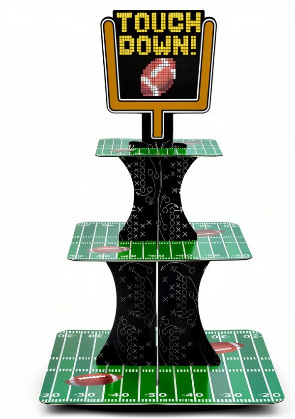 Football Cupcake Stand GuoZhiXin Square Tray-0