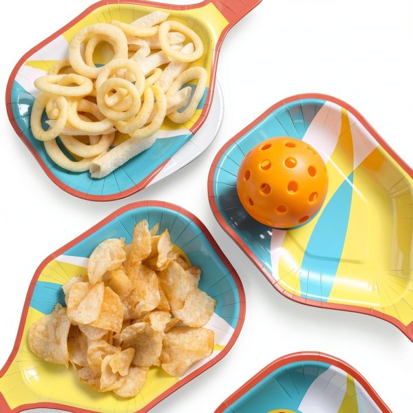 LemonRoad Colorful Paper Food Trays Sports Party Snack Bowls-2