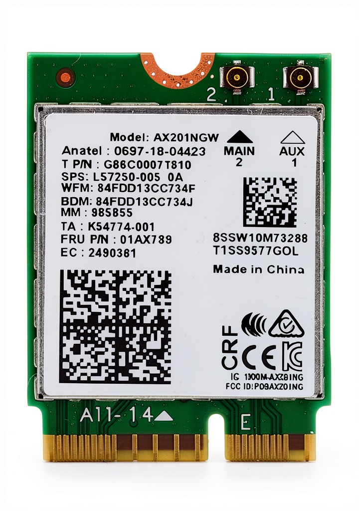 Installing HighZer0 Electronics AX201 WiFi 6 Adapter for Laptops on a wooden desk