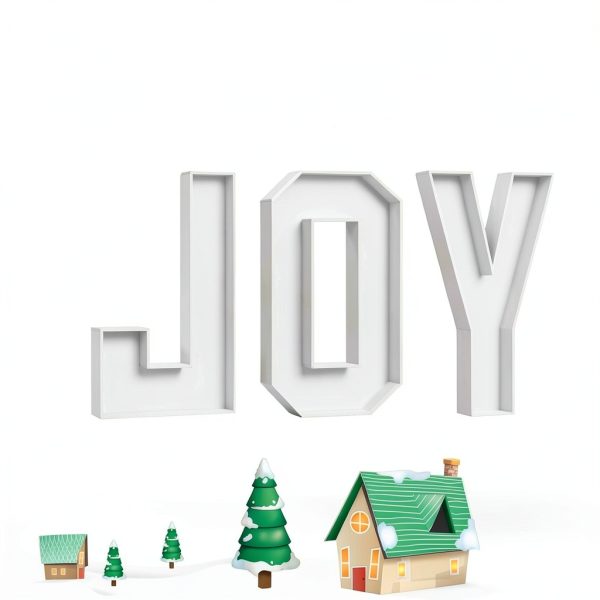 KAINSY White Food-Grade Cardboard JOY Letter Trays-1