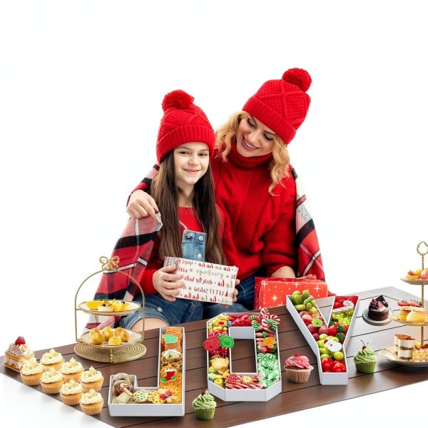 KAINSY White Food-Grade Cardboard JOY Letter Trays-5
