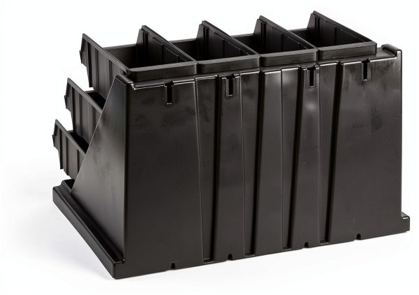 Cambro 12 Bin Kitchen Organizer Black Plastic-1