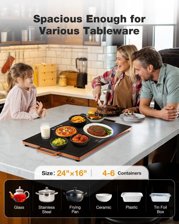 Warmounts Gold Porcelain Electric Warming Tray Food Service-3