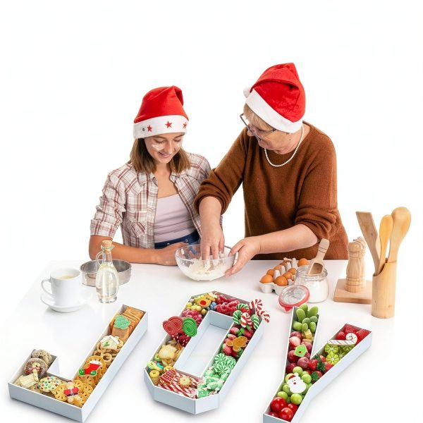 KAINSY White Food-Grade Cardboard JOY Letter Trays-4