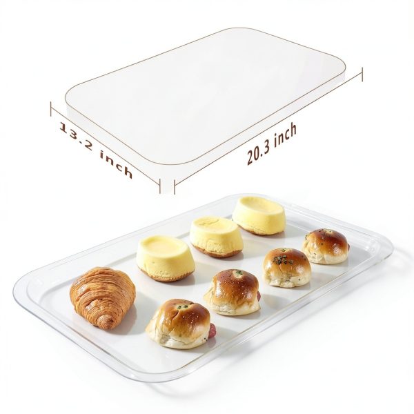 YBSVO Acrylic Bakery Display Tray Clear Modern Food Service-3