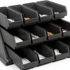 Cambro 12 Bin Kitchen Organizer Black Plastic-0