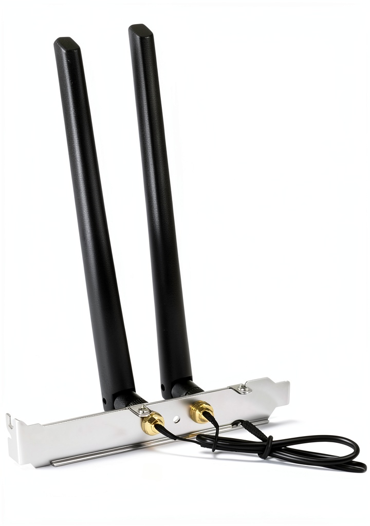 Installing WiFi 6E AX210 Module UFON Internal Networking Card on a wooden desk