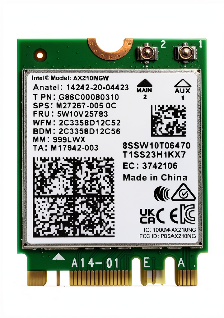 Intel AX210.NGWG installed in a laptop motherboard