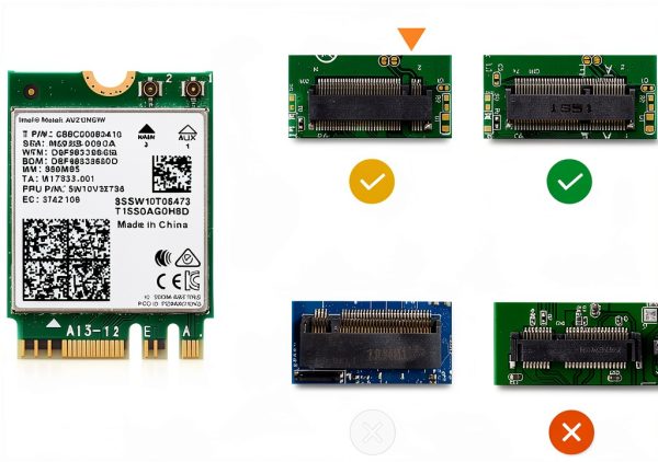 EDUP Intel AX210 Wi‑Fi 6E/7 M.2 Card 5400Mbps with Bluetooth 5.3-5