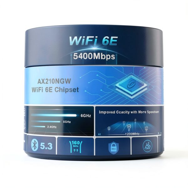 UFON WiFi 6E AX210 PCIe Card with Dual 5dBi Antennas and Bluetooth 5.3-1