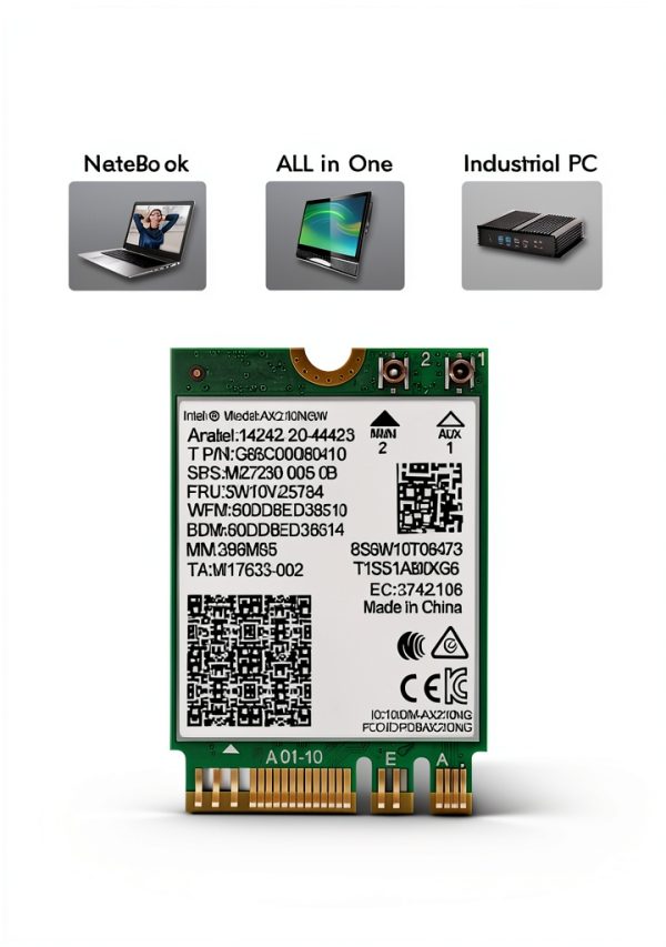 Intel Wi‑Fi 6E AX210 Wireless Card with Bluetooth 5.3 – NICGIGA M.2-4
