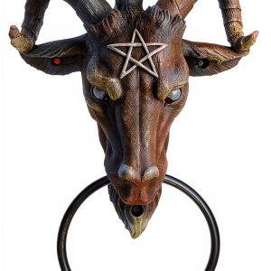Baphomet Door Knocker 9" Tall Satanic Goat of Mendes Pacific Trading-0