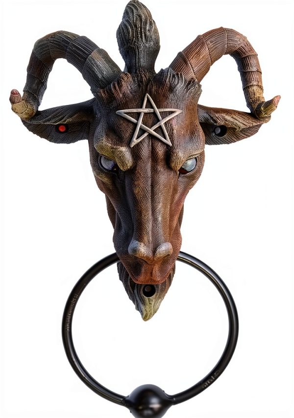 Baphomet Door Knocker 9" Tall Satanic Goat of Mendes Pacific Trading-0