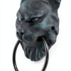 Ebros Faux Stone Door Knocker Mystical Cheshire Cat Gargoyle 7.25"-2