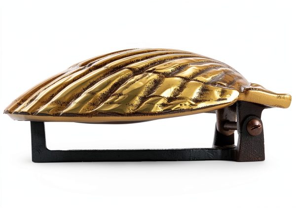 Michael Healy Scallop Door Knocker Brass Traditional Small Size-5