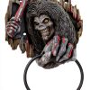 Iron Maiden Door Knocker Nemesis Now Resin Silver 21.5cm Hand‑Painted-0