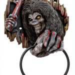 Iron Maiden Door Knocker Nemesis Now Resin Silver 21.5cm Hand‑Painted-0