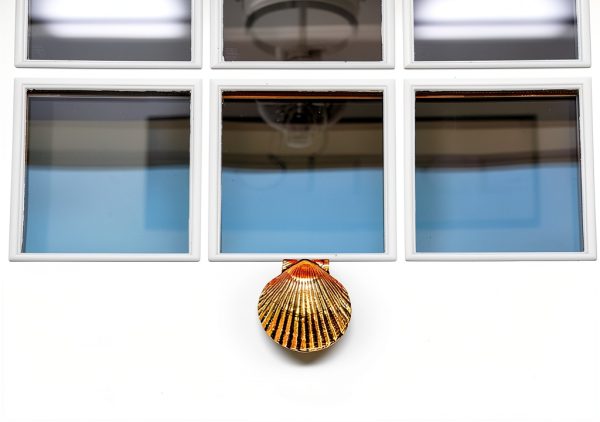 Michael Healy Scallop Door Knocker Brass Traditional Small Size-1