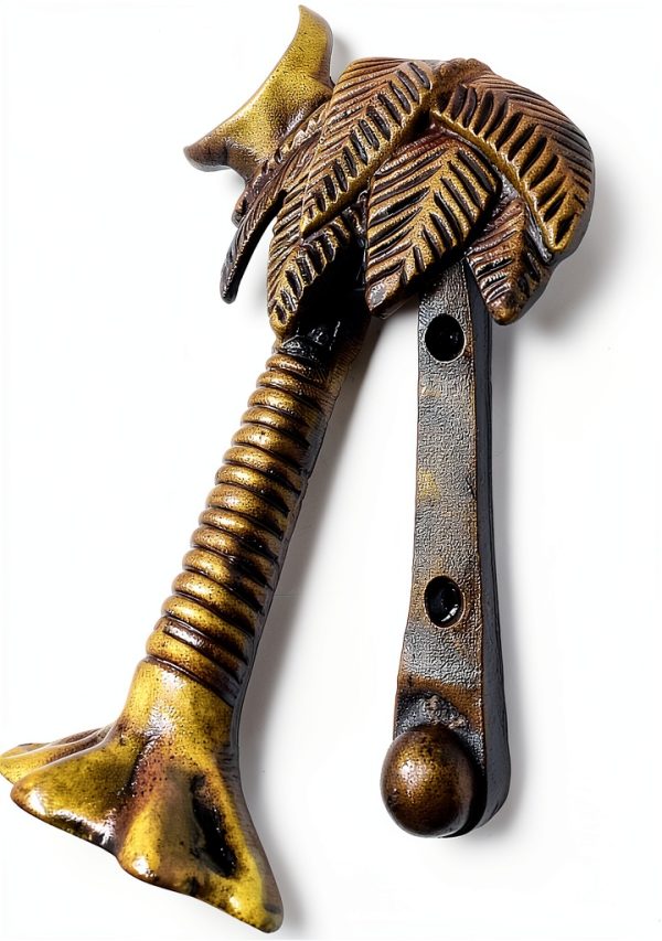Antique Palm Tree Door Knocker by 5MOONSUN5 Bronze Handcrafted-7