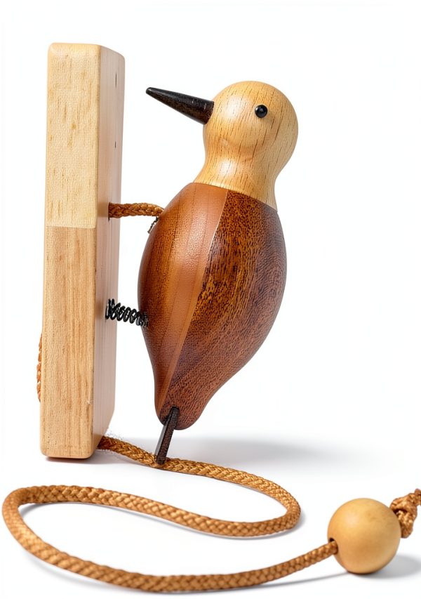 Handmade Wooden Woodpecker Door Knocker by Eaygeall Premium Wood-1