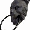 Ebros Faux Stone Door Knocker Mystical Cheshire Cat Gargoyle 7.25"-4
