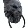 Ebros Faux Stone Door Knocker Mystical Cheshire Cat Gargoyle 7.25"-3