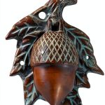 Acorn Door Knocker SPI Home Solid Brass Rustic Weathered Green Finish-0