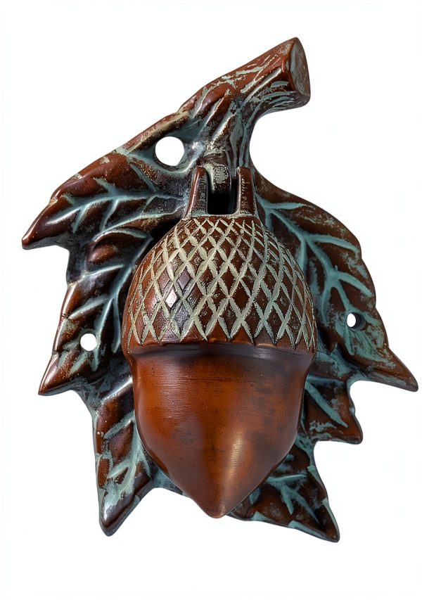 Acorn Door Knocker SPI Home Solid Brass Rustic Weathered Green Finish-0