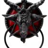 Nemesis Now Baphomet Door Knocker Black Resin 20.5cm Modern Style-0
