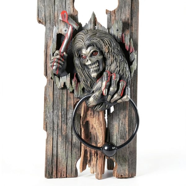 Iron Maiden Door Knocker Nemesis Now Resin Silver 21.5cm Hand‑Painted-6