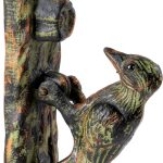 Woodpecker Door Knocker by Esschert Design Green Patina 6x4.3in-0