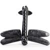 UD Cast Iron Dragonfly Doorknocker Matte Black 4x6x1 Inch-1