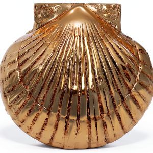 Michael Healy Scallop Door Knocker Brass Traditional Small Size-0
