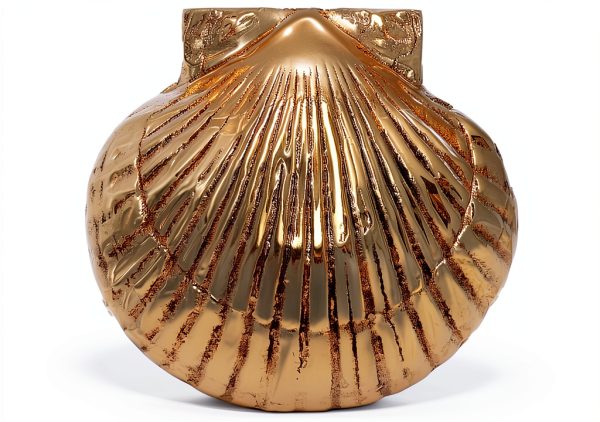 Michael Healy Scallop Door Knocker Brass Traditional Small Size-0