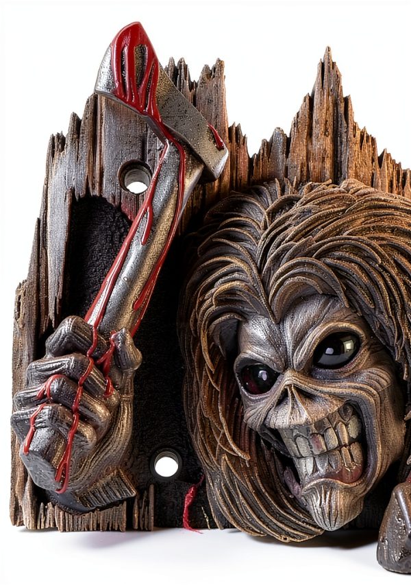 Iron Maiden Door Knocker Nemesis Now Resin Silver 21.5cm Hand‑Painted-5