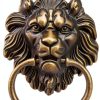 QWORK Antique Lion Head Bronze Door Knocker - Classic Vintage Design-3