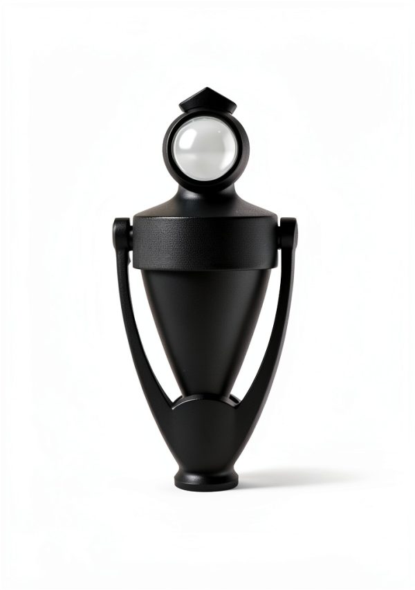 Elegant 5 Inch Matte Black Door Knocker with 180° Peephole TB SENROCA-6