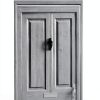 Elegant 5 Inch Matte Black Door Knocker with 180° Peephole TB SENROCA-4